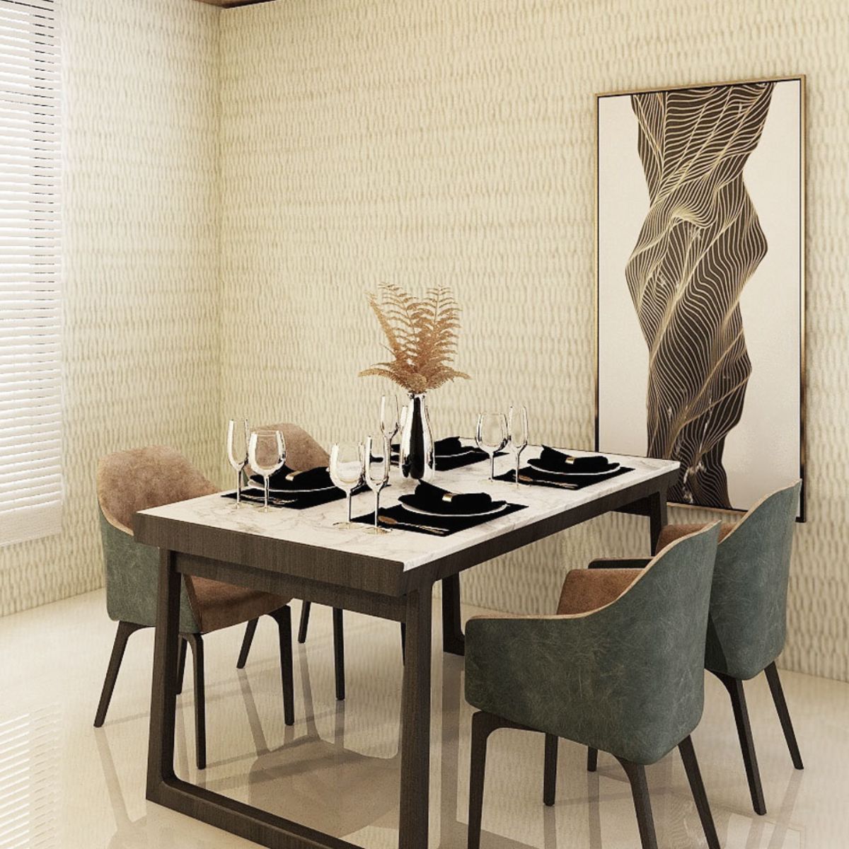 Nova Walls 713400-2 fabric-backed wallcovering room scene