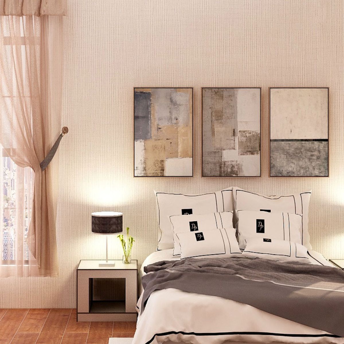 Nova Walls 713404-1 fabric-backed wallcovering room scene